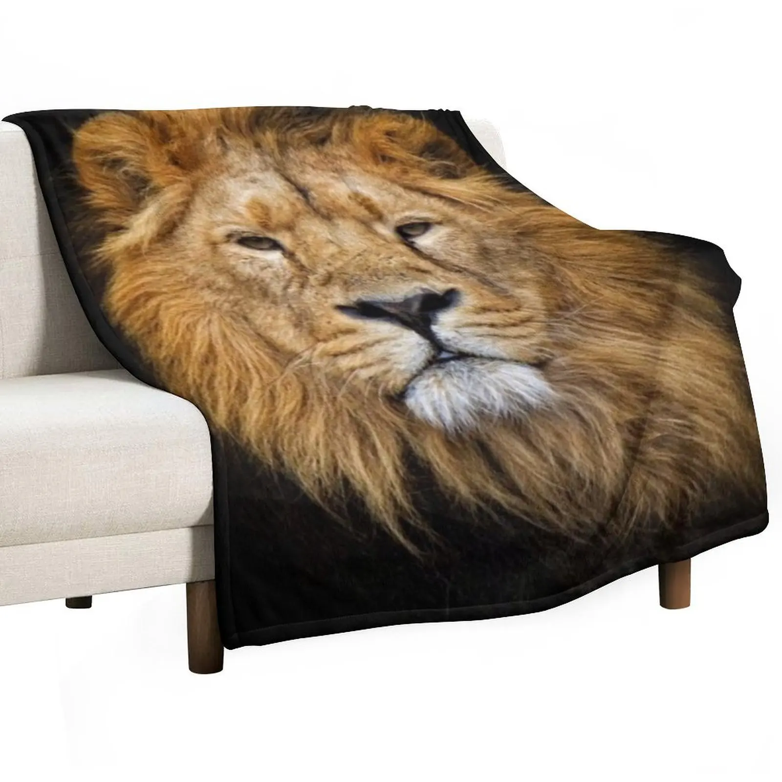 

Old Proud Lion Throw Blanket Cute Plaid blankets and throws Heavy Decorative Beds Blankets