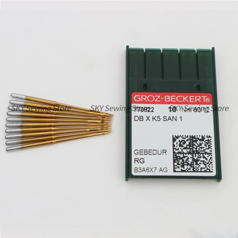 100pcs Germany Groz Groz-beckert DB*K5 DBXK5 DBX1 DB*1 Gold Needle Heat Protection Embroidery Needles 65/9 70/10 75/11 80/12 90