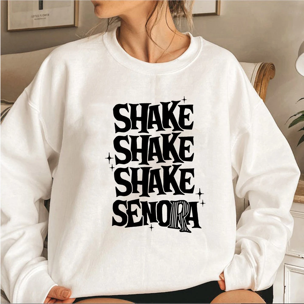 Shake Shake Shake Senora Halloween Sweatshirt Halloween Movie Hoodie Funny Long Sleeve Women Sweatshirts Casual Graphic Hoodies