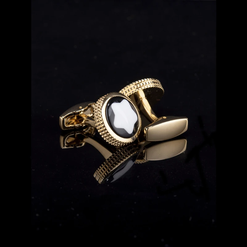 FLEXFIL Luxus-Hemdmanschettenknöpfe für Herren, Marken-Manschettenknöpfe, Gemelos, hochwertige runde Manschettenknöpfe für Hochzeiten, Schmuck – Detail 13
