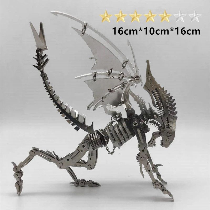 3D metal puzzle children adult DIY assembly machinery Big unicorn animal model stainless steel building kit educational toy
