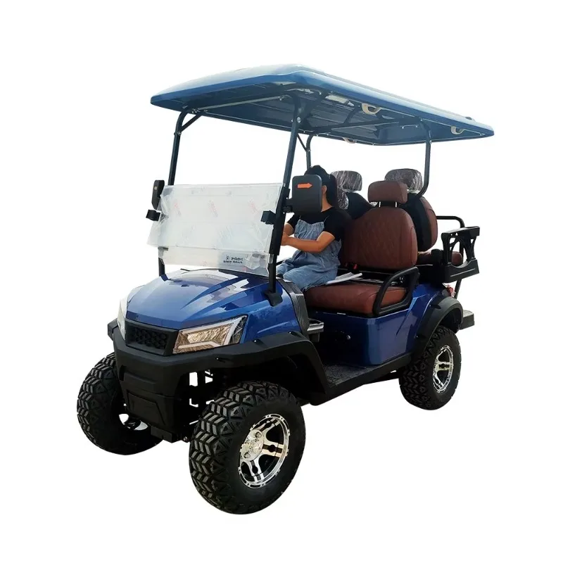 Cheap Electric ATV Adult Utility 4 Seater 48V 200Ah Lithium Batteries 5KW AC Motor CE Certified Street Legal Golf Cart Sale