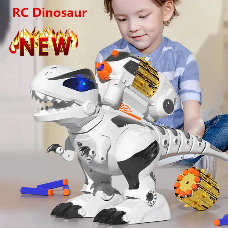 Remote Control Dinosaur Toys For Kids, 2.4GHz Robot Walking Dinosaur Toys,  Transmit Soft Bullet Children's Dinosaur  Model Toy