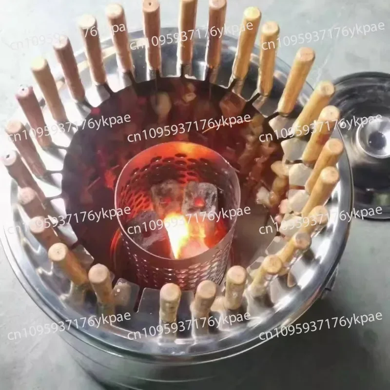 

Household smokeless hanging stove BBQ grill carbon grill indoor outdoor Zibo kebabs stuffy bucket family round 1