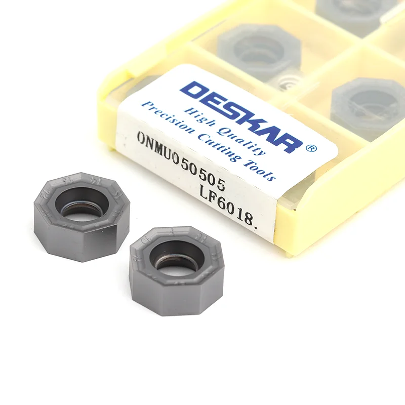 

10pcs ONMU050505 LF6018 CNC Lathe DESKAR Double Sided Octagon Sixteen Blade Edges Fast Feed Machine Milling Cutter Turning Tools