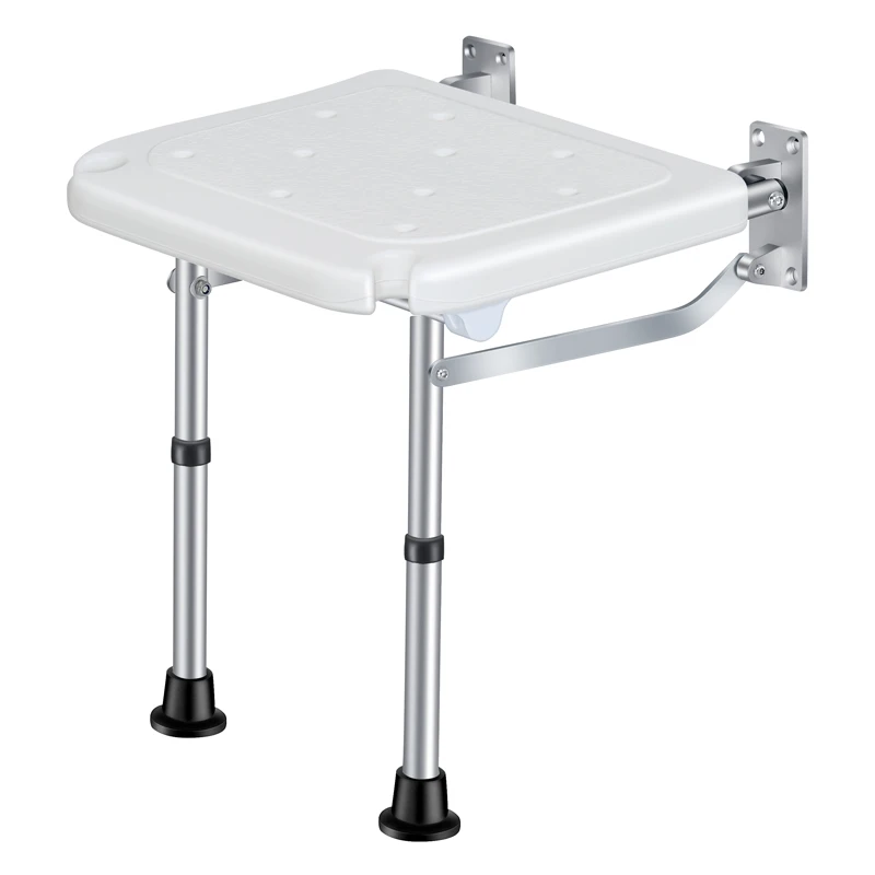 

Easy Installation Wall-Mounted Shower Bench Anti-Slip Foldable Safety Seat For Elderly & Disabled Convenient Bathroom Equipment