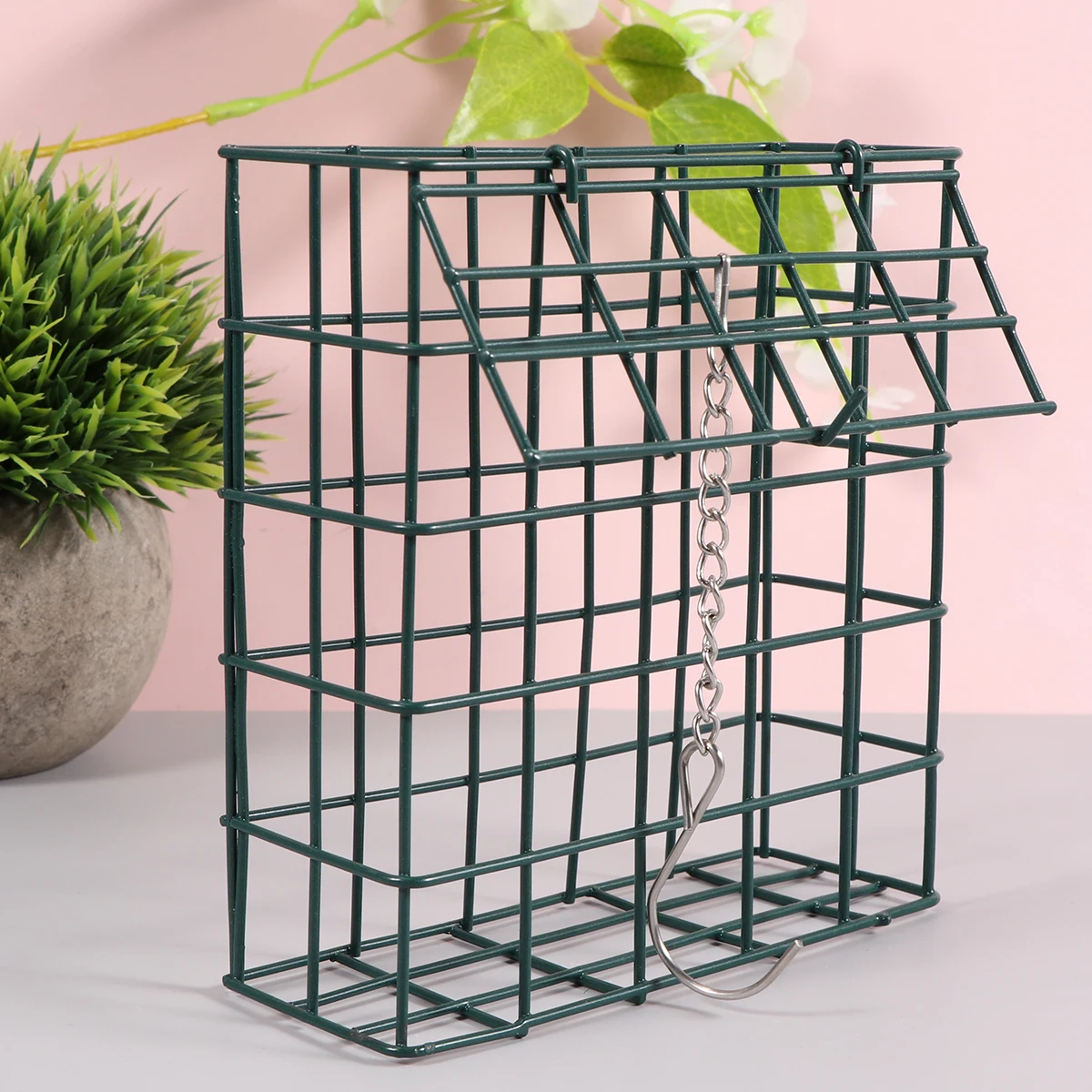 

Bird Feeder Agapornis Accessories Hummingbird Hanging Outdoor Stainless Square Feeders Birds Station The