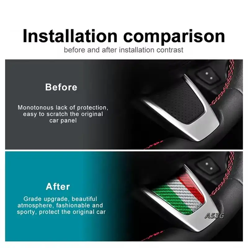 

Чехол на руль Fiat 500, чехол из углеродного волокна для Fiat 500, аксессуары для внутренней отделки Abarth 595