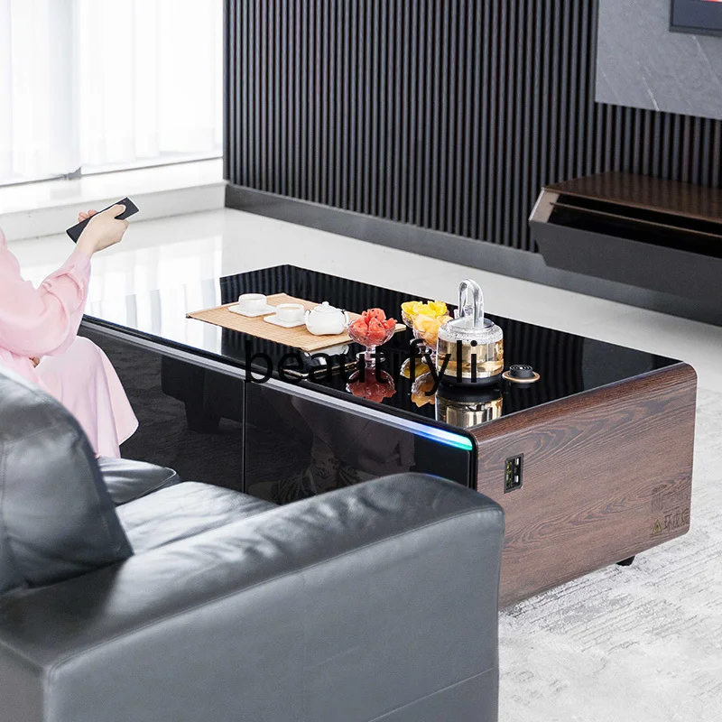 Smart coffee table with refrigerator integrated cabinet automatic boiling water home office tea table tea table