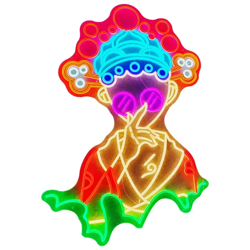 

USB decoration led Guochao neon bar KTV atmosphere modeling acrylic neon