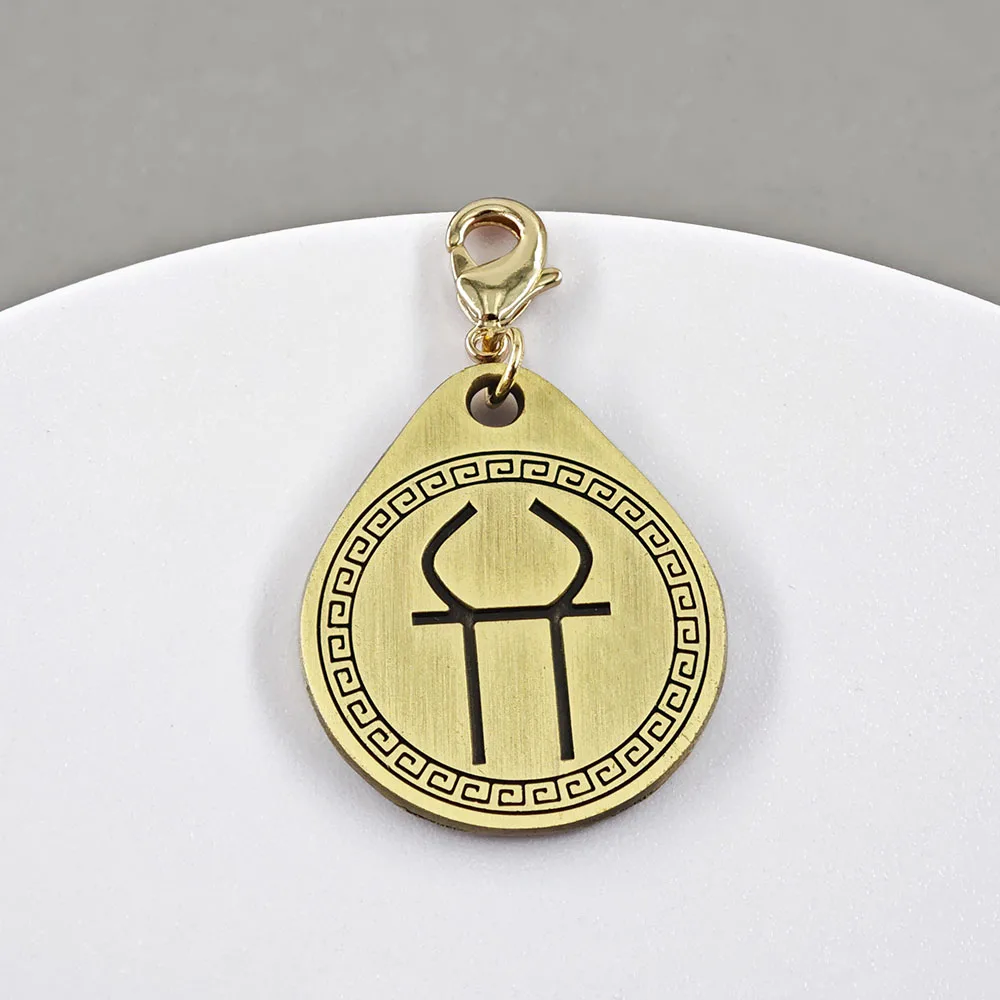 Griechische Mythologie Hades Metall-Schlüsselanhänger Doppelseitiger Gott der Unterwelt Schlüsselring Zweizackiges Symbol Anhänger Taschenanhänger Pagan-Geschenk – Detail 11