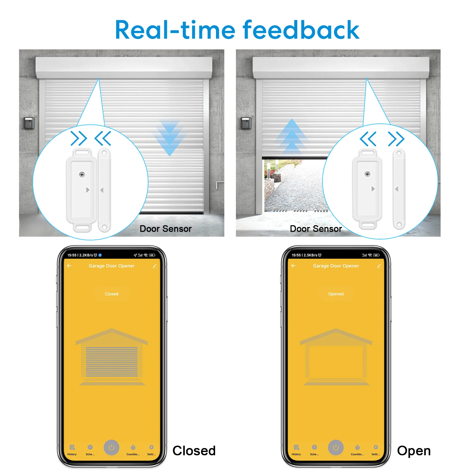 RiooCubee DC 5V Garage Door Opener Control Switch USB Charge Tuya Smart Life Remote Control Timer Google Home Alexa - view 4
