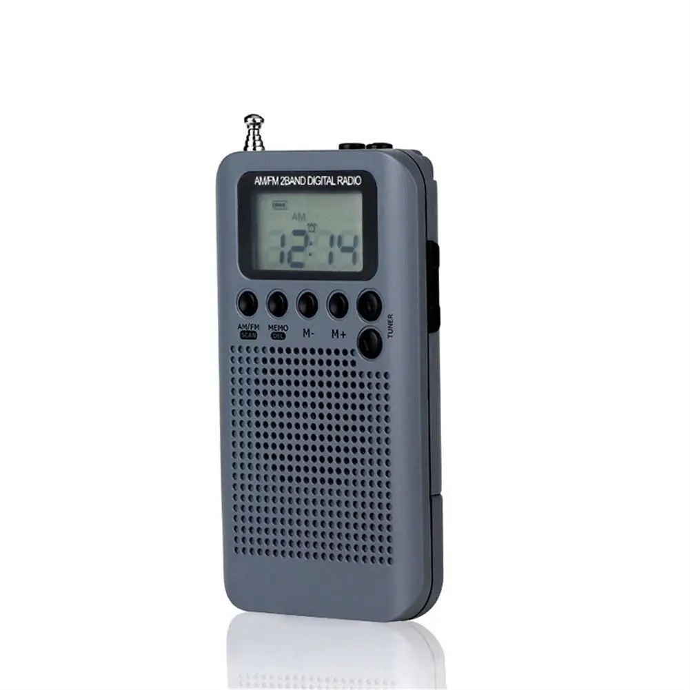 New Pocket Am Fm Radio LCD Digital Radio-frequency Display Rechargeable Mini Stereo Radio with Driver Speaker