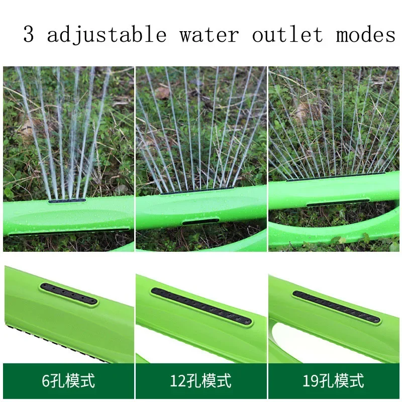 3 In 1 Adjustable Oscillating Sprinkler 6Holes 12Holes 19Holes Automatic Rotating Lawn Water Sprinkler Gardening Irrigation Tool