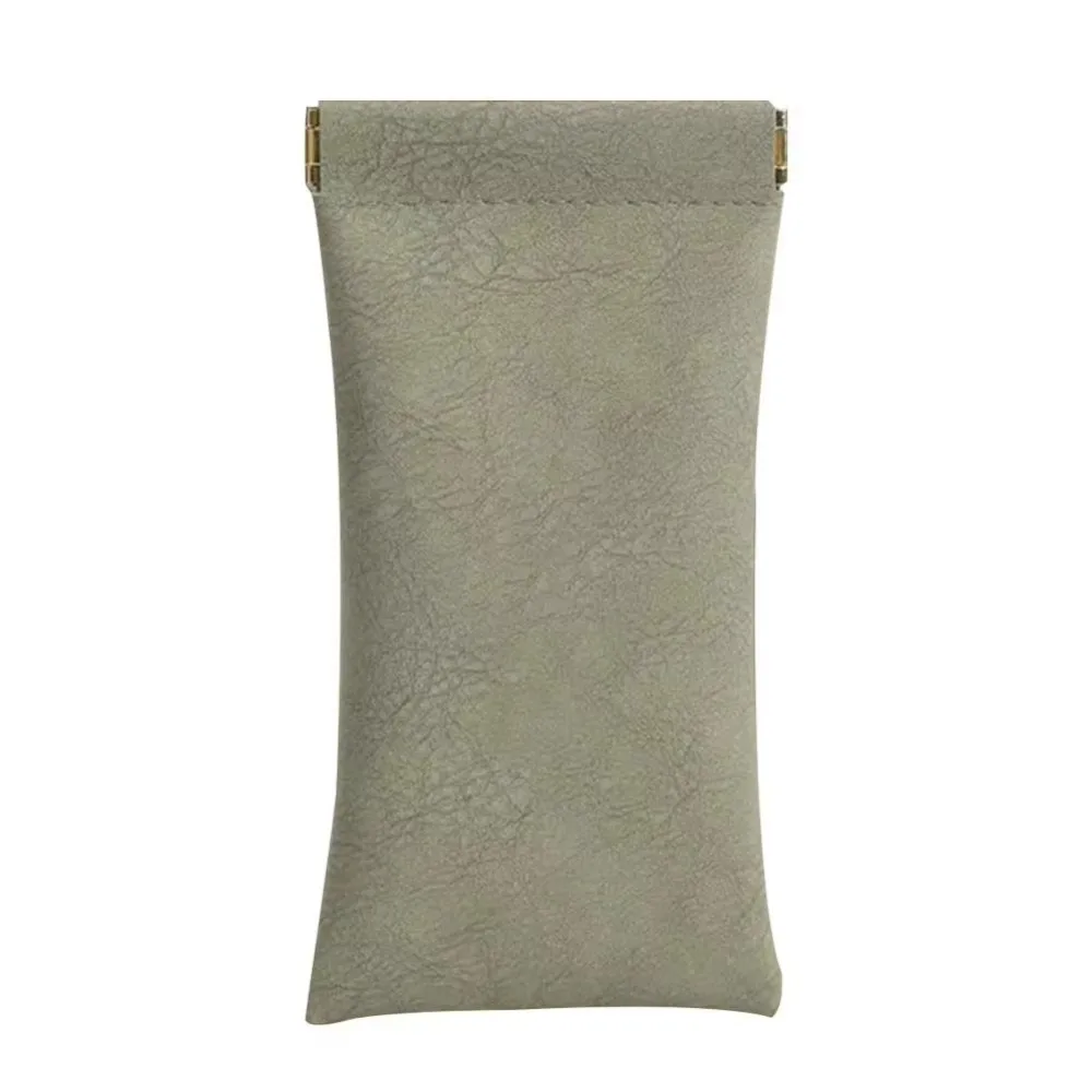 New Cortex Texture Glasses Storage Bag Shrapnel Mouth 18×9cm Glasses Bag Automatic Closed Storage Bags