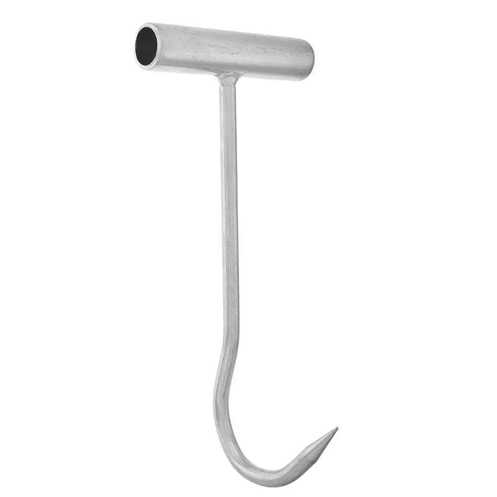 Manhole Cover Iron Hook Tool Pull Hook For Plumber Heavy Duty Lifting Handle Lid Puller Drain Lifter Utility