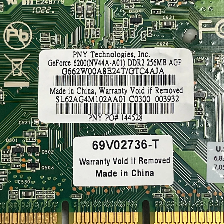 بطاقة رسومات الفيديو NVIDIA GeForce fx 6200 256M AGP، بطاقة GF6200 256MB DDR2 AGP 8X عالية الجودة، جديدة