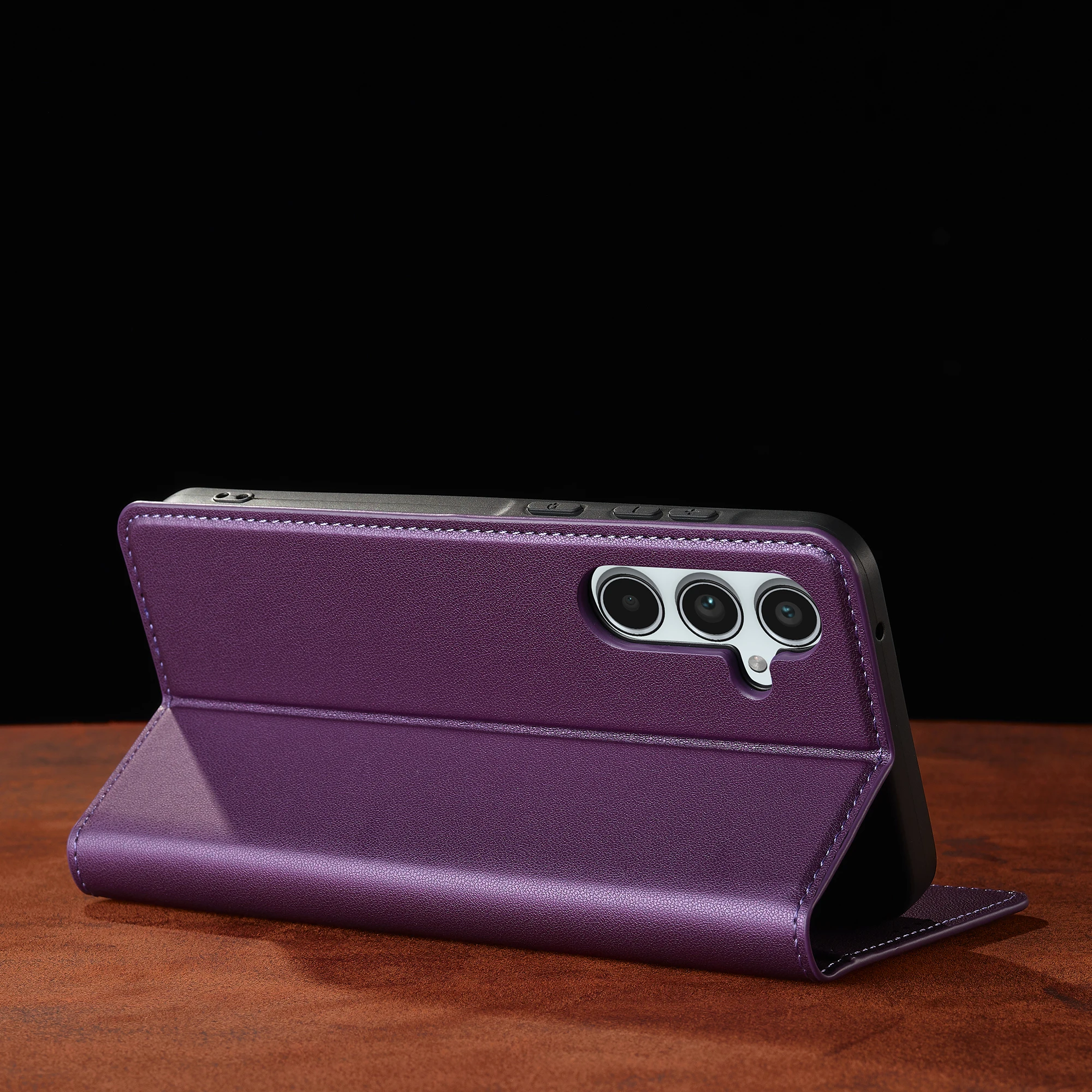 Luxury Business Leather Case for Samsung Galaxy S25 Edge 24 23Ultra 22 Plus A17 A07 A016 A26  A36 A06 A25 A05 Phone Card Cover