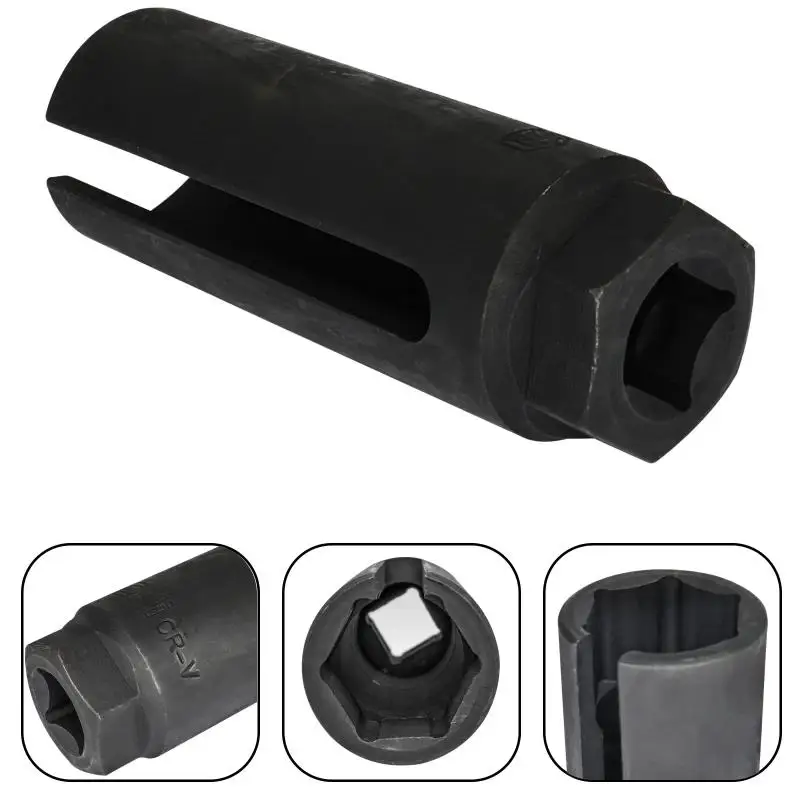 New Vacuum Lambda Sensor Removal Socket Black Narrow Mouth Kit Car Tools 1/2 Drive 8mm Slot CR-V Steel