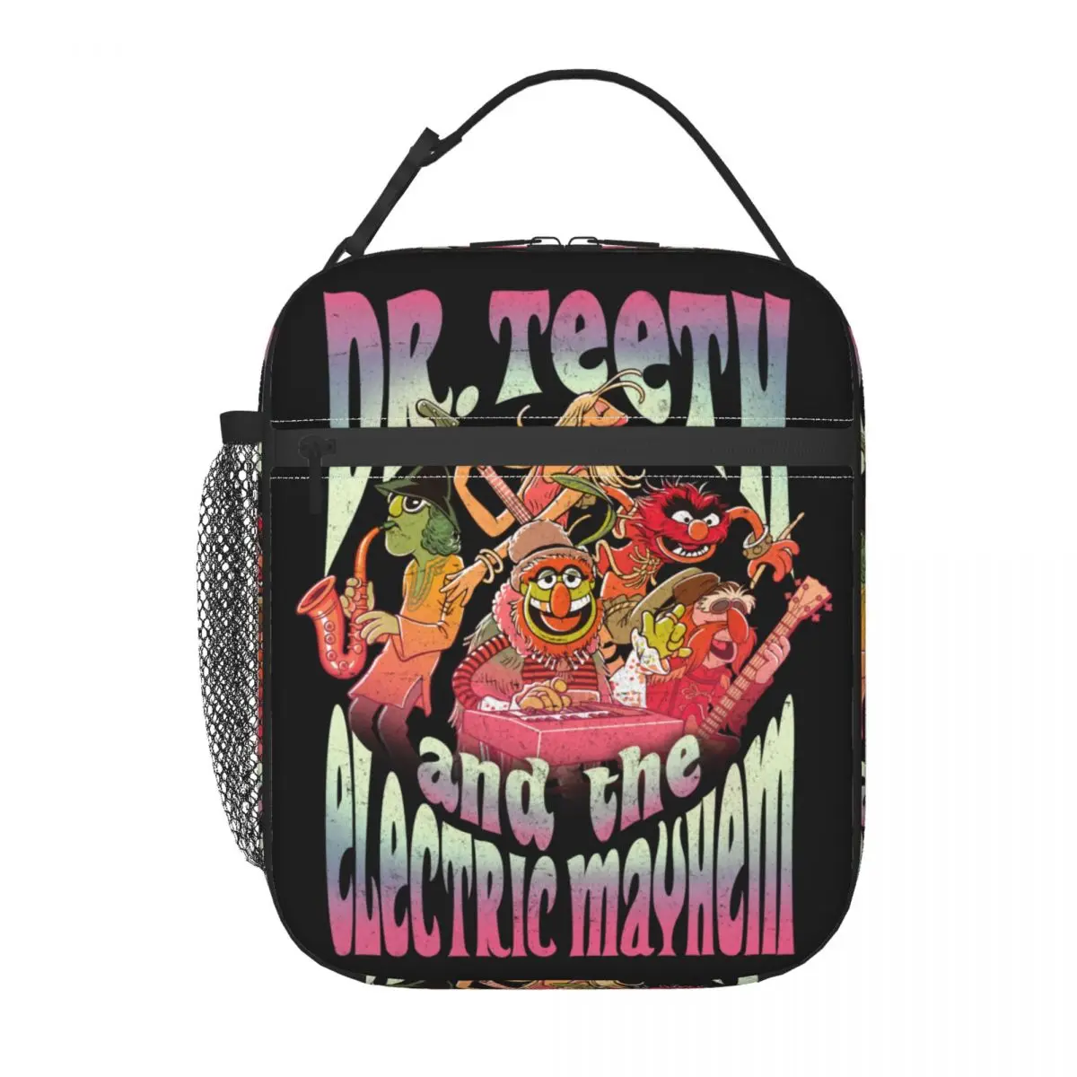 Custom Muppets Dr. Teeth And The Electric Mayhem Insulated Lunch Bag Waterproof Anime Cartoon Cooler Thermal Lunch Tote Beach