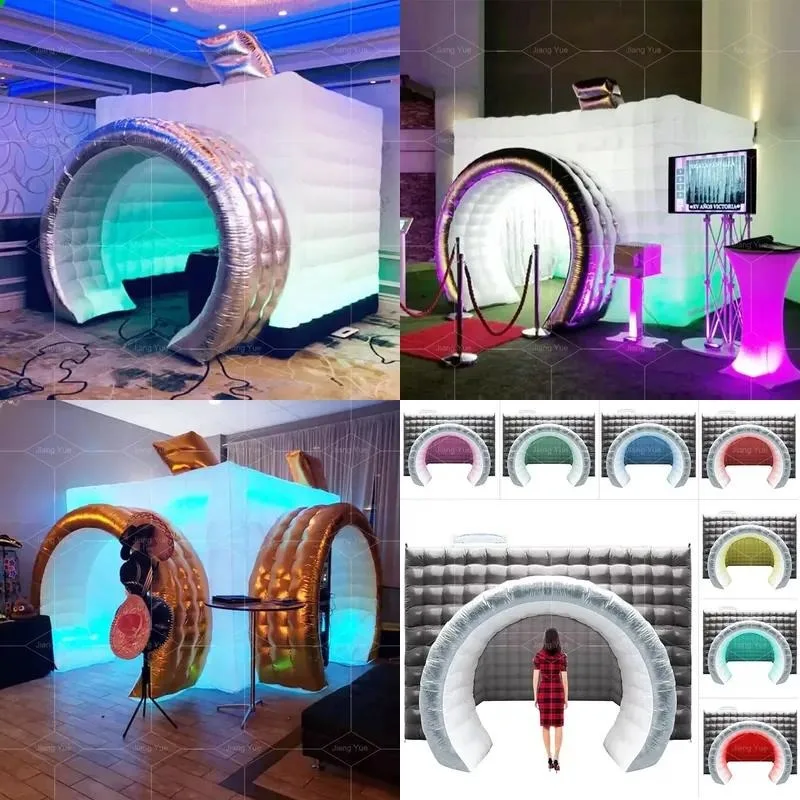 Custom Camera Shape Inflatable Photo Booth Shell Wedding Inflatable Cabin Tent Low Price