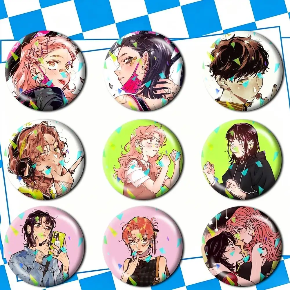 

M-Mitsuki Green Yuri A-Aya O-OosawaS Brooches Badge Pins Backpack Hat Accessories Friend Gift Creative Accessories