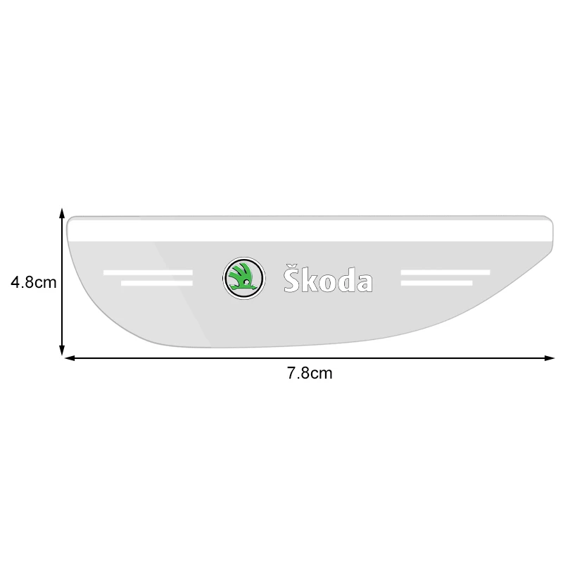 2Pcs Car Rearview Rain Eyebrow Transparent Stickers Visor Cover For Skoda Octavia Kodiaq Fabia Rapid Superb A5 A7 2 Kamiq Karoq