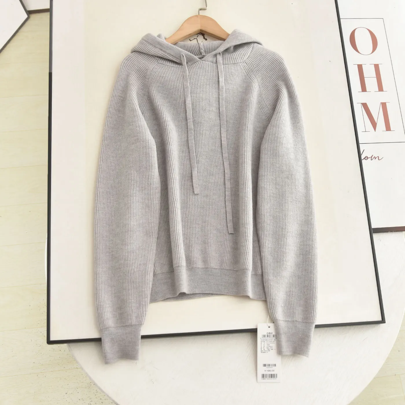 

Casual Sle ey Hooded Knitted Sweater Long Sve Versatile Slimming Autumn Winter New Arrival for Young Women