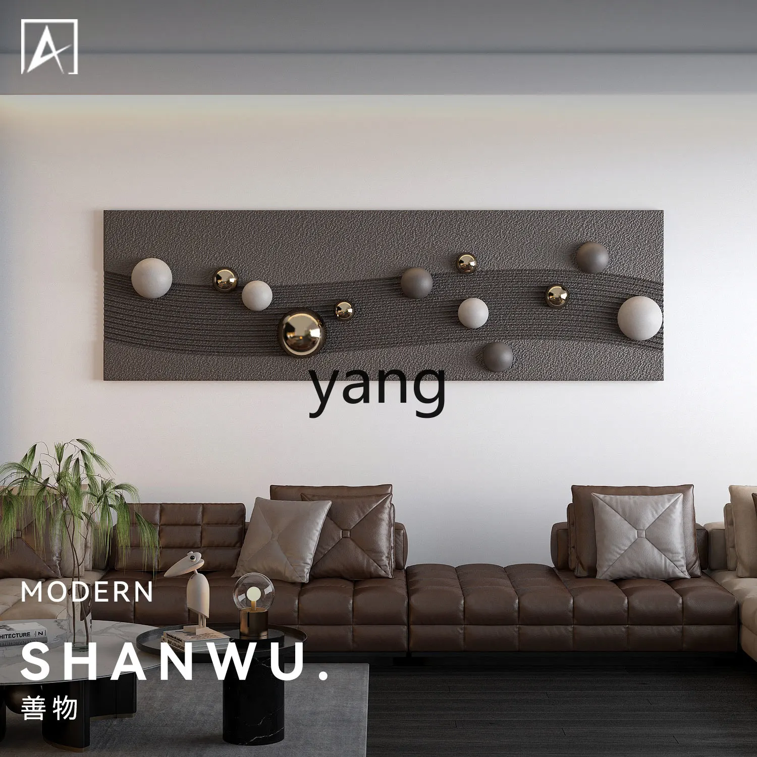CX  Background Wall Decorative Painting Handmade Texture Sandstone Hanging Painting Entrance Hallway Corridor Wall g