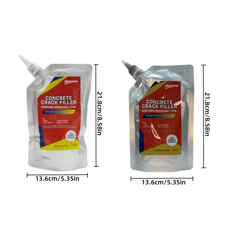 Gray Concrete Crack Filler 350/500ml Self Leveling Waterproof Sealant Cement Road Floor Gap Repair Glue