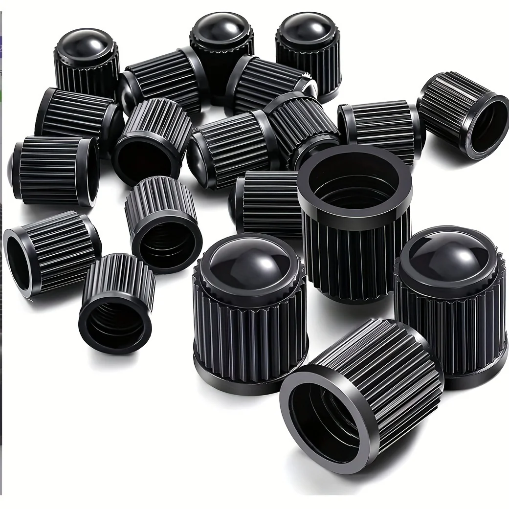 

Black PE Tire Valve Cap Set: Durable And Versatile for Car, SUV, Bike, Truck, And Motorcycle Use