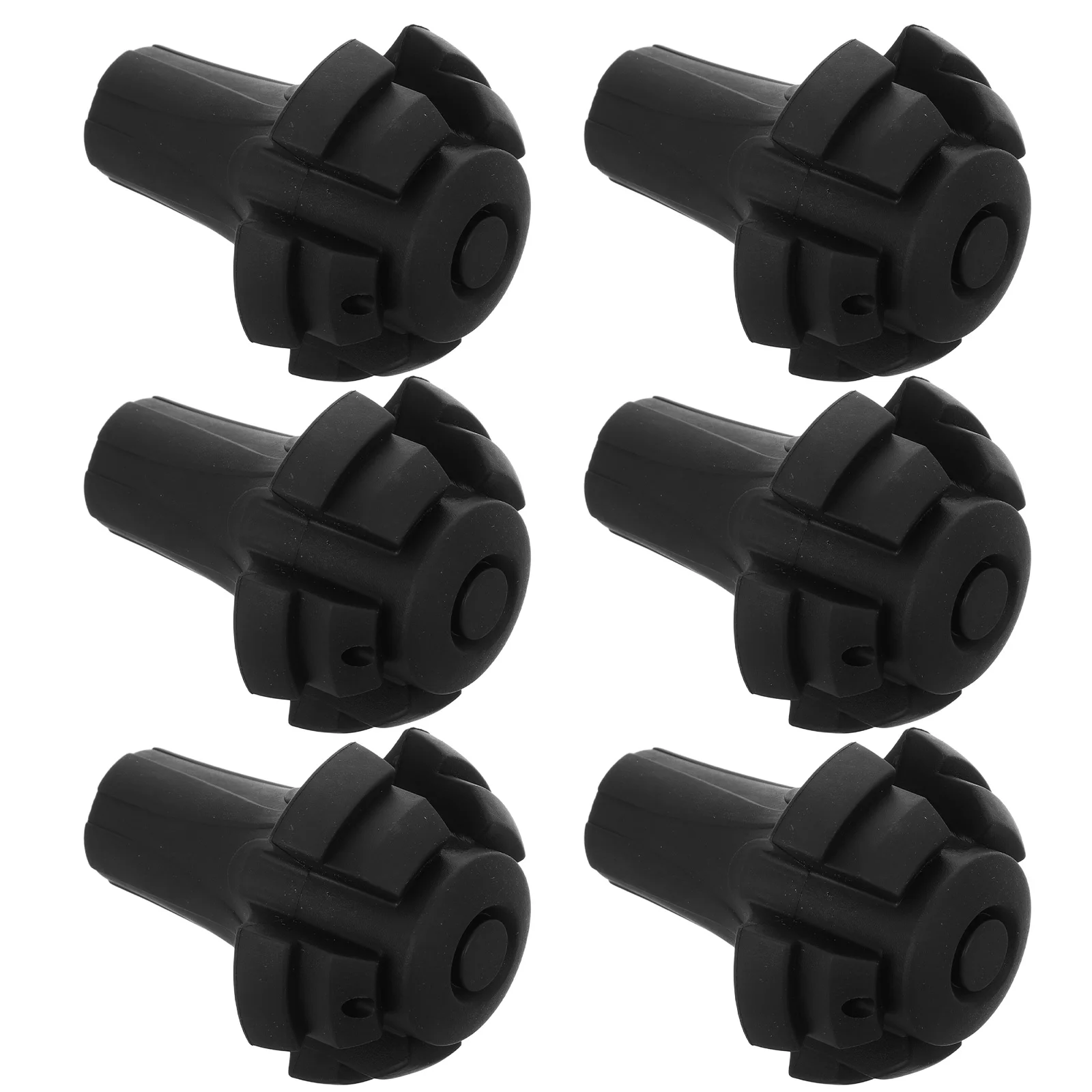 

6Pcs Hiking Sticks Walking Canes Tips Non-Slip Rubber Trekking Pole Shock Absorption Replacement Protectors Tip Walking Stick
