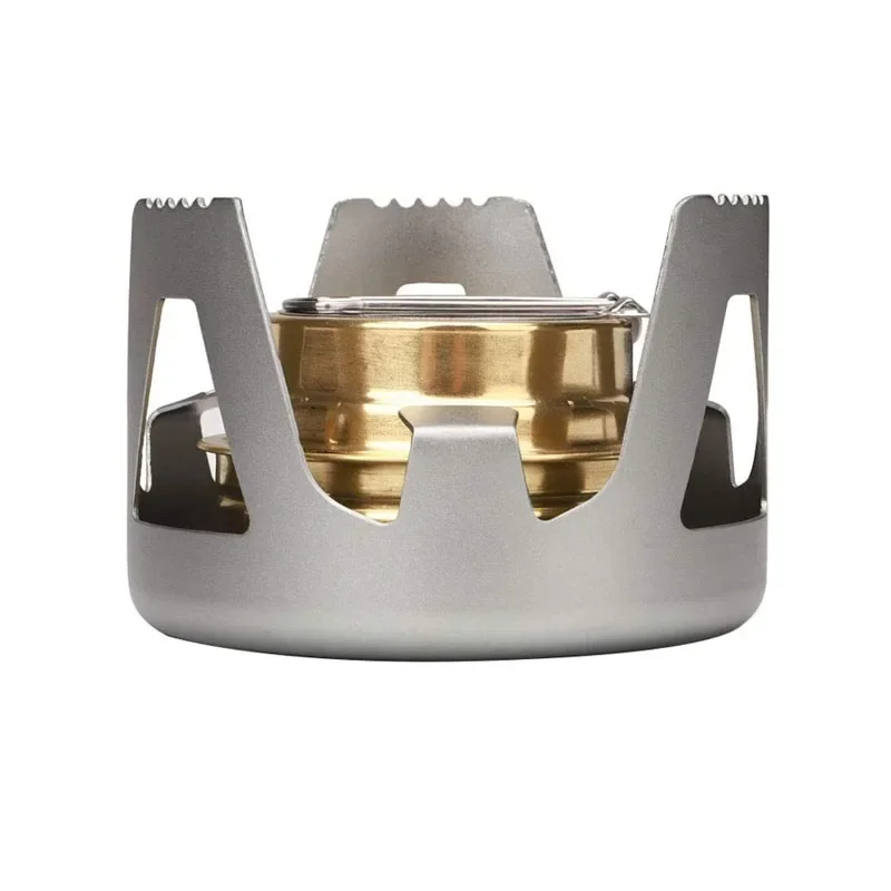 Portable Mini Alcohol Stove Burner Outdoor Ultralight Brass Camping Cooking    Tourist