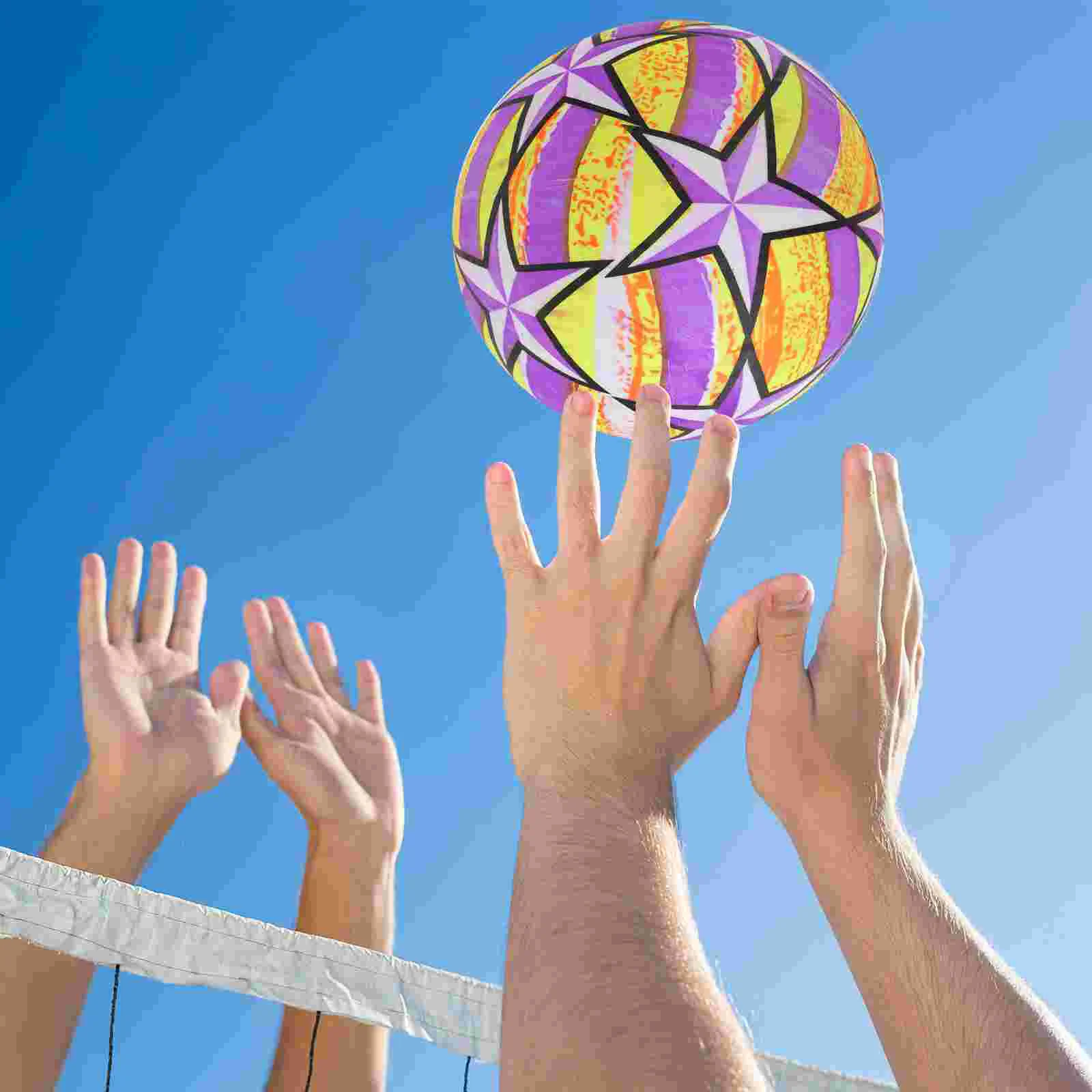 4 Pcs Beach Ball Volleyball Balls Plaything Fluorescent Volleyballs Gift Party Swimming Pool Inflatable for Pvc Baby