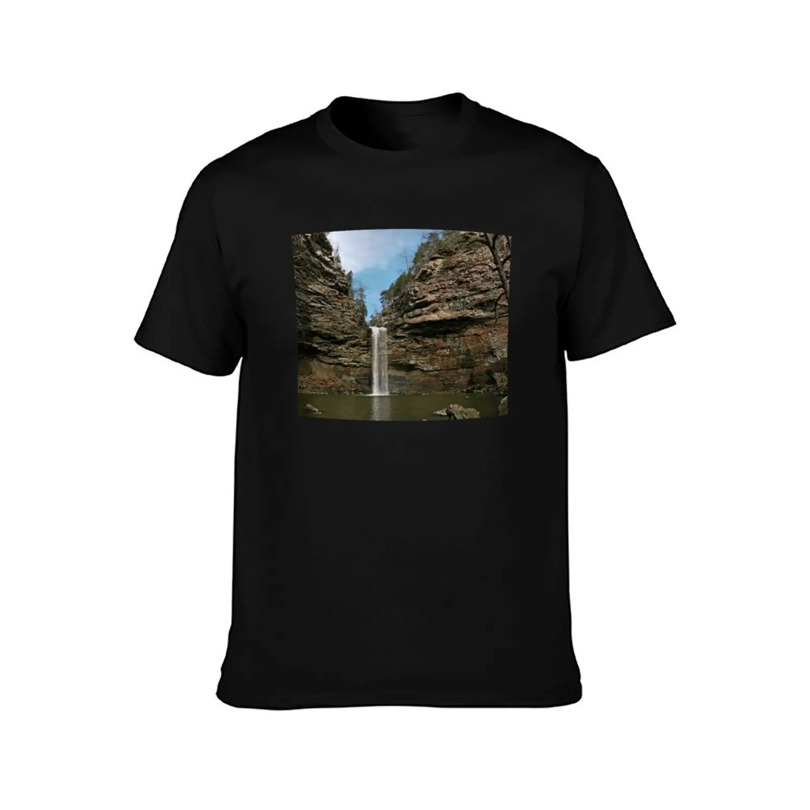 Cedar Creek Falls, Petit Jean T-Shirt, Summer Casual Cotton Tee, Oversized Streetwear Tops, Vintage Graphic Print, 100% Cotton