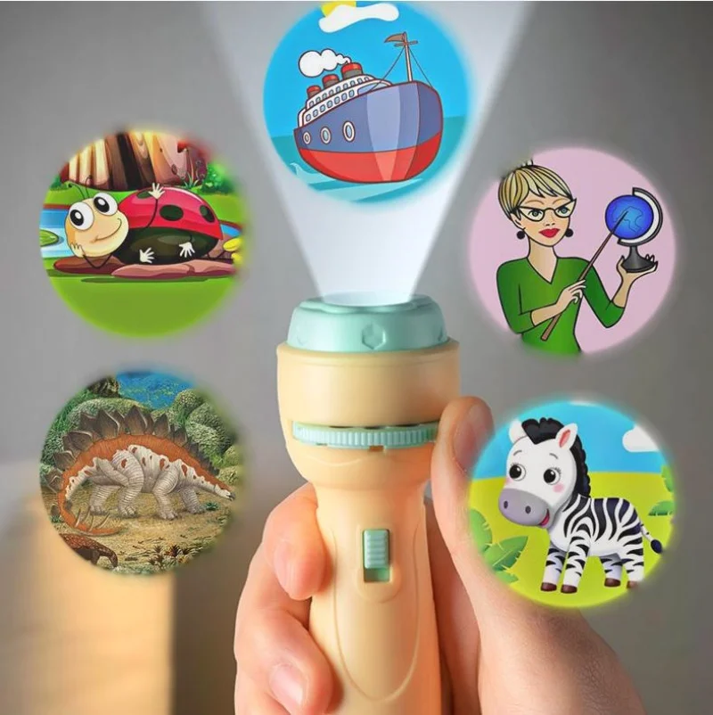 Educational Cartoon Projection Flashlight for Kids 6