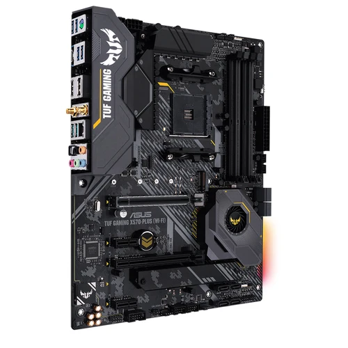 Imagen 2 del producto Juego de placa base ASUS X570 con CPU Ryzen 5 5600 TUF GAMING X570-PLUS (WI-FI) 4xDDR4 M.2 NVME HDMI ARGB USBC AM4 placa base