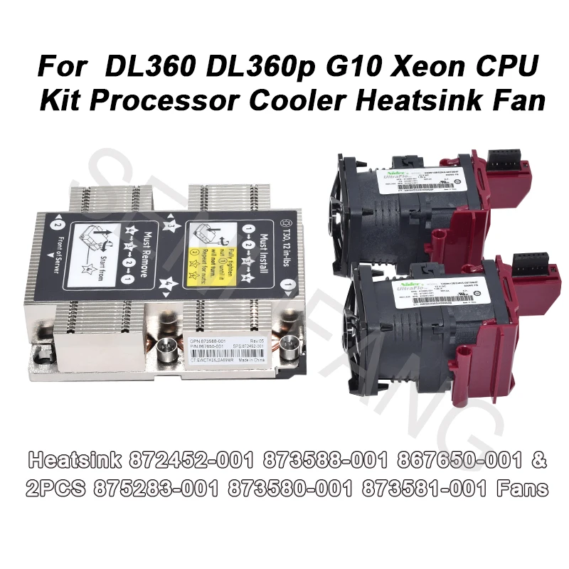 For DL360 DL360p G10 Xeon CPU Kit Processor Heatsink 872452-001 873588-001 867650-001& Fan 875283-001 873580-001 873581-001