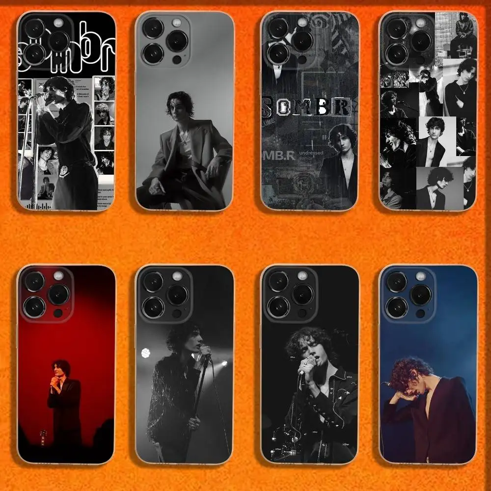 singer S-Sombr Phone Case For iPhone 16,15,14,13,12,11 Plus,Pro,Max,XR,XS,Plus,E,SE4,Mini Transparent Cover