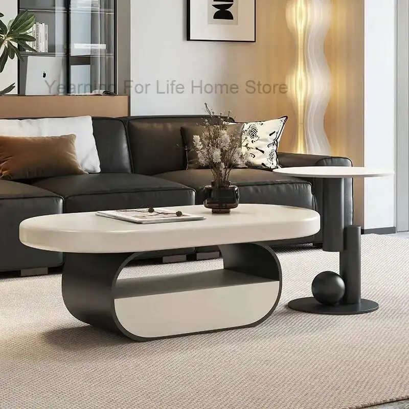 

Living Room Decoration Coffee Table Nordic Modern Designer Aesthetic Standing Side Table Unique Couchtisch Postmodern Furniture