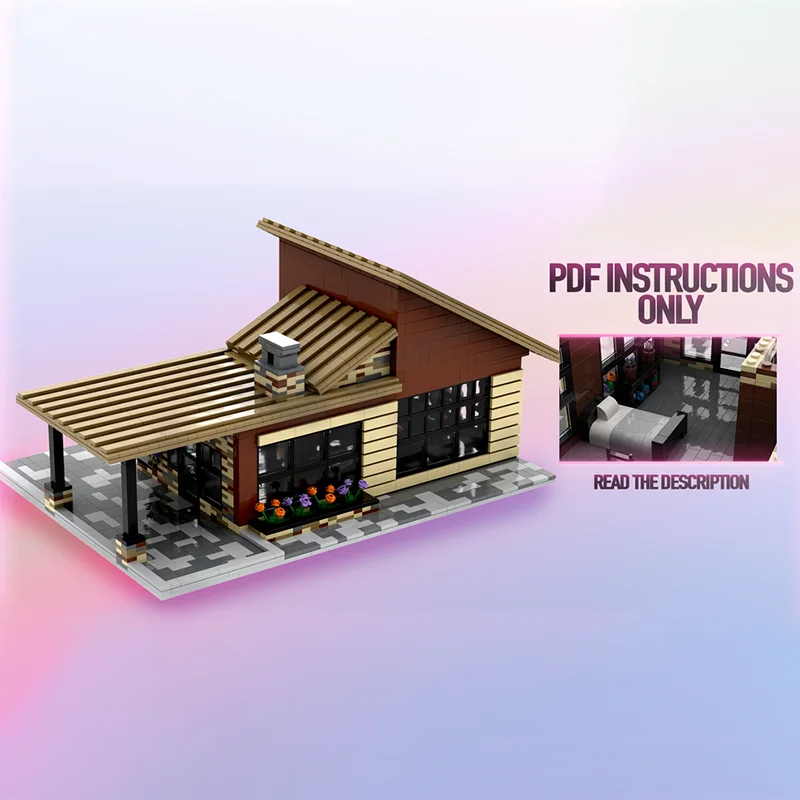 Casa personalizada moderna de bloques de construcción CIty Street View Moc # 4 modelos de tecnología ladrillo DIY montaje escena clásica juguete regalos de vacaciones