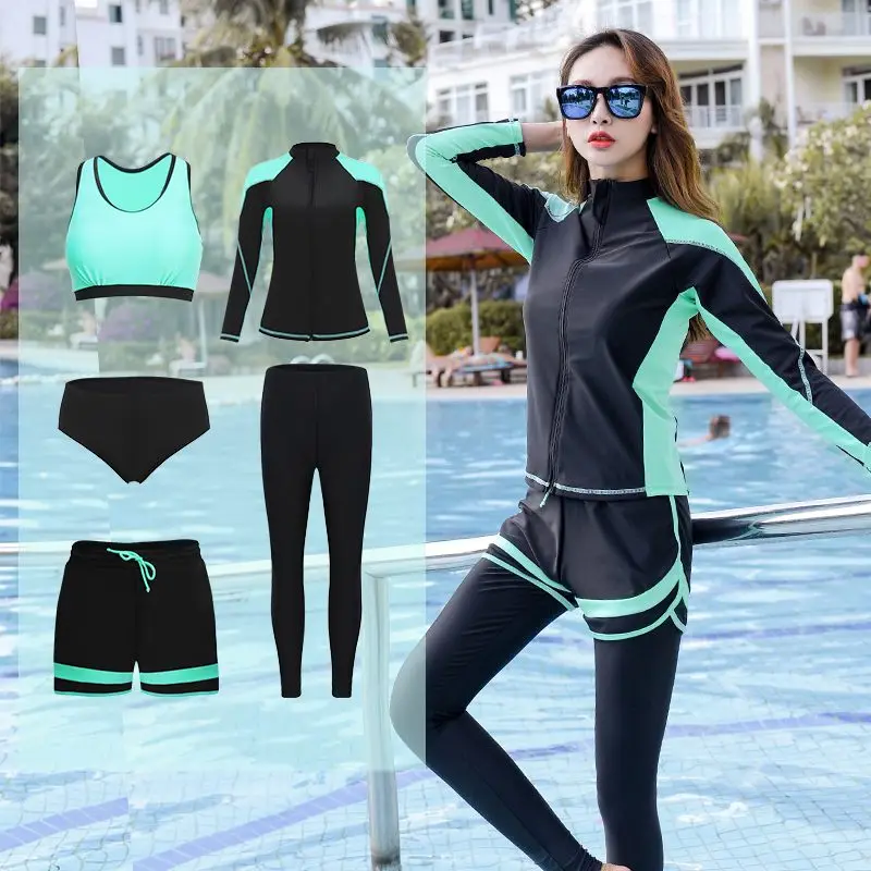 

Women Men Swimsuits Family Matching Rashguard Long Sleeve Pants Surfing Separate Girls Boys Sports Swimwear Kids Beach Suit