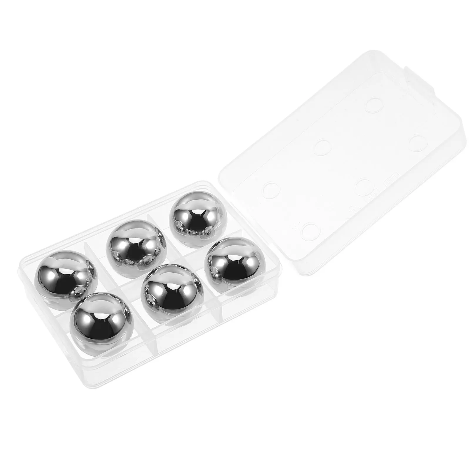 

6pcs 304 Stainless Steel Ice Balls Reusable Whiskey Stones 25MM Non Melting Drink Chillers Set for Beverages Gifts