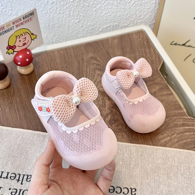 New Fashion Summer Baby Shoes Breathable Mesh Casual Sports Kids Shoes Girls Flat Bottom Baby First Walkers Toddlers Tennis Shoe