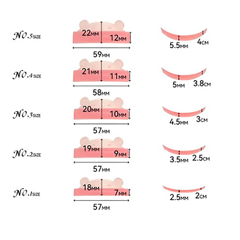 Silicone anti-queda fora almofadas de cílios antiderrapante lash lift fita reutilizável cílios perm almofadas perm cílios espaçador lash ferramenta de levantamento