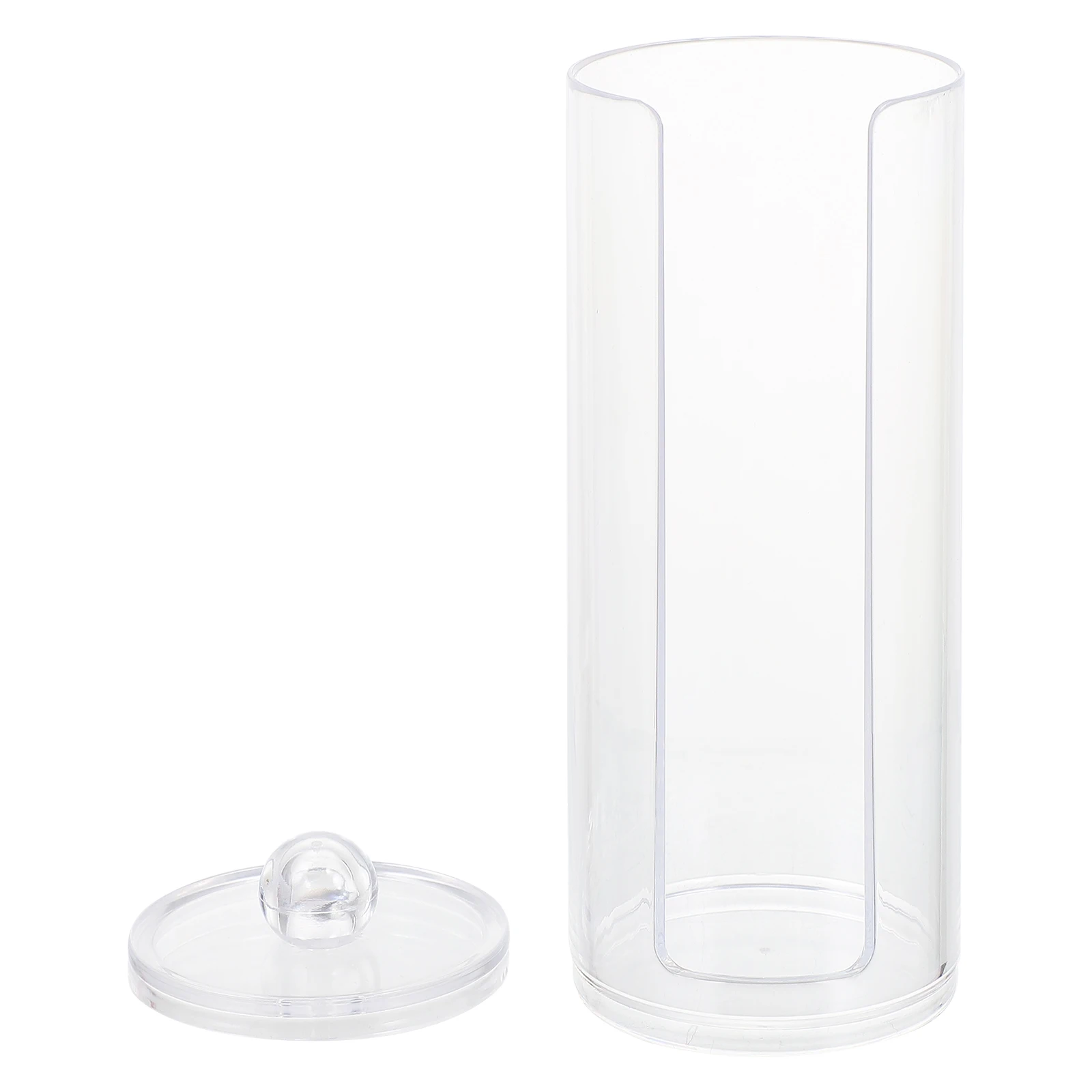 

Transparent Storage Box for Cotton Pads Hair Ties Jewelry ganizer Lid Durable Material Space Saving Desk Accessory