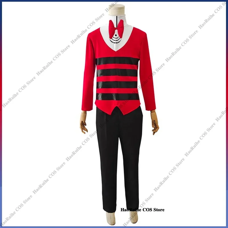 Helluva Boss Blitzo Cosplay Costume Top Coat Pants Hat Bow Tie Sets Anime Cosplay Halloween Carnival Party Men Uniform Outfits