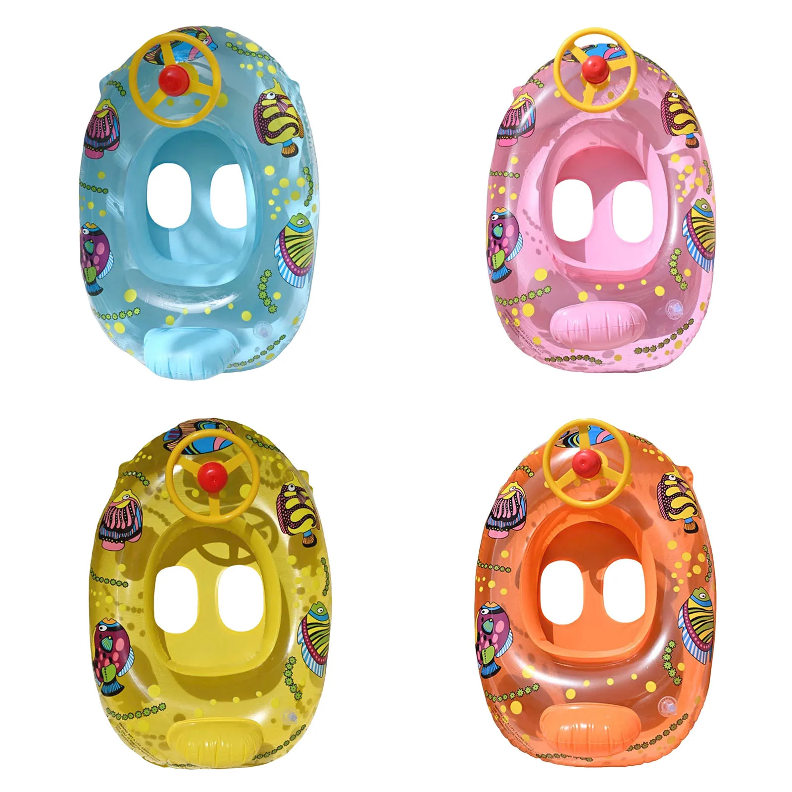 Inflatable Baby Pool Float, Safty Seat for Infant Baby Swim Float Rings Car Shaped Swimming Pool Floaties for Babies Toddlers