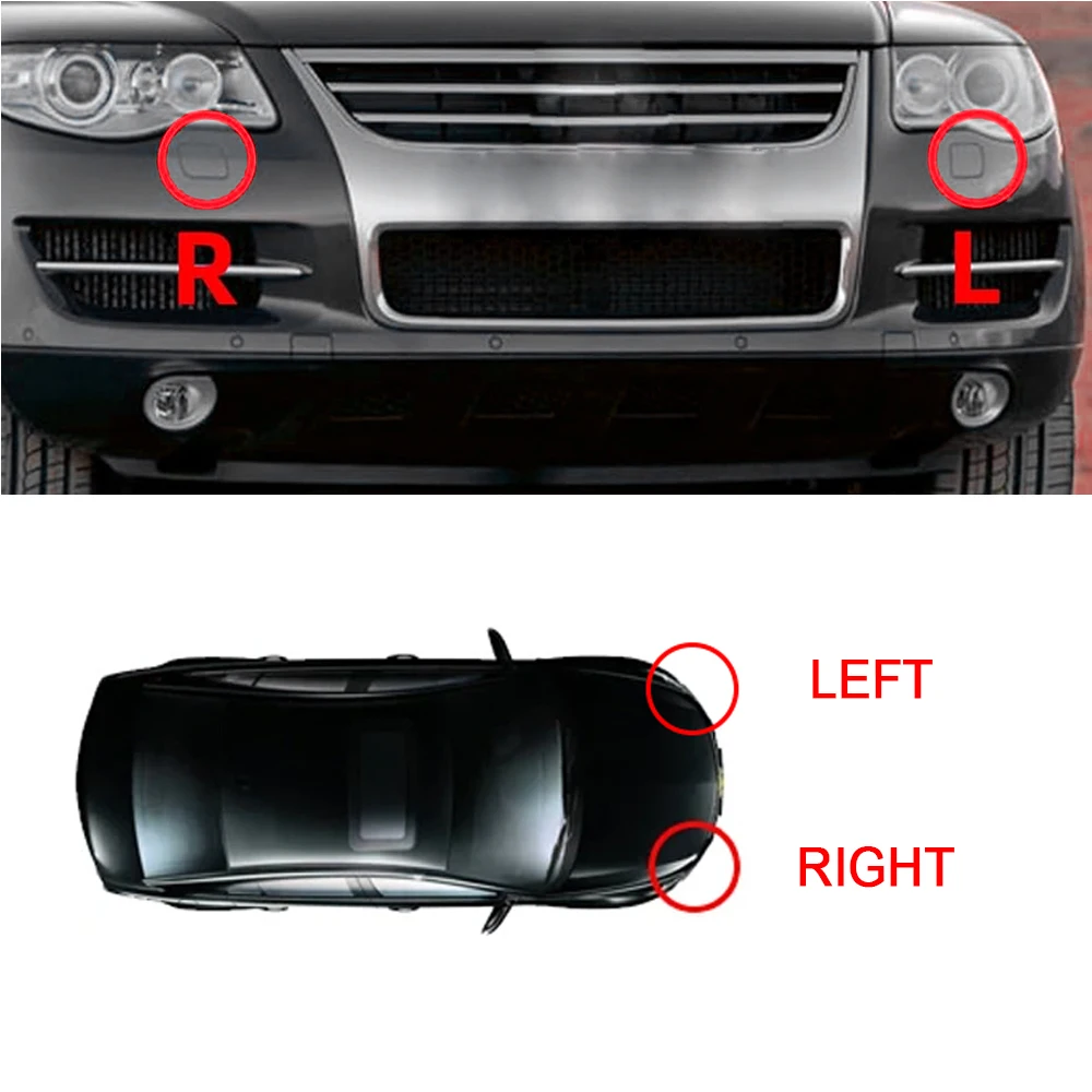 2szt Zderzak przedni Osłona spryskiwacza reflektora Do VW Touareg 2007 2008 2009 2010 7L 6807751 B 7L 6807752 B 7L6 807 751B 7L6 807 752B