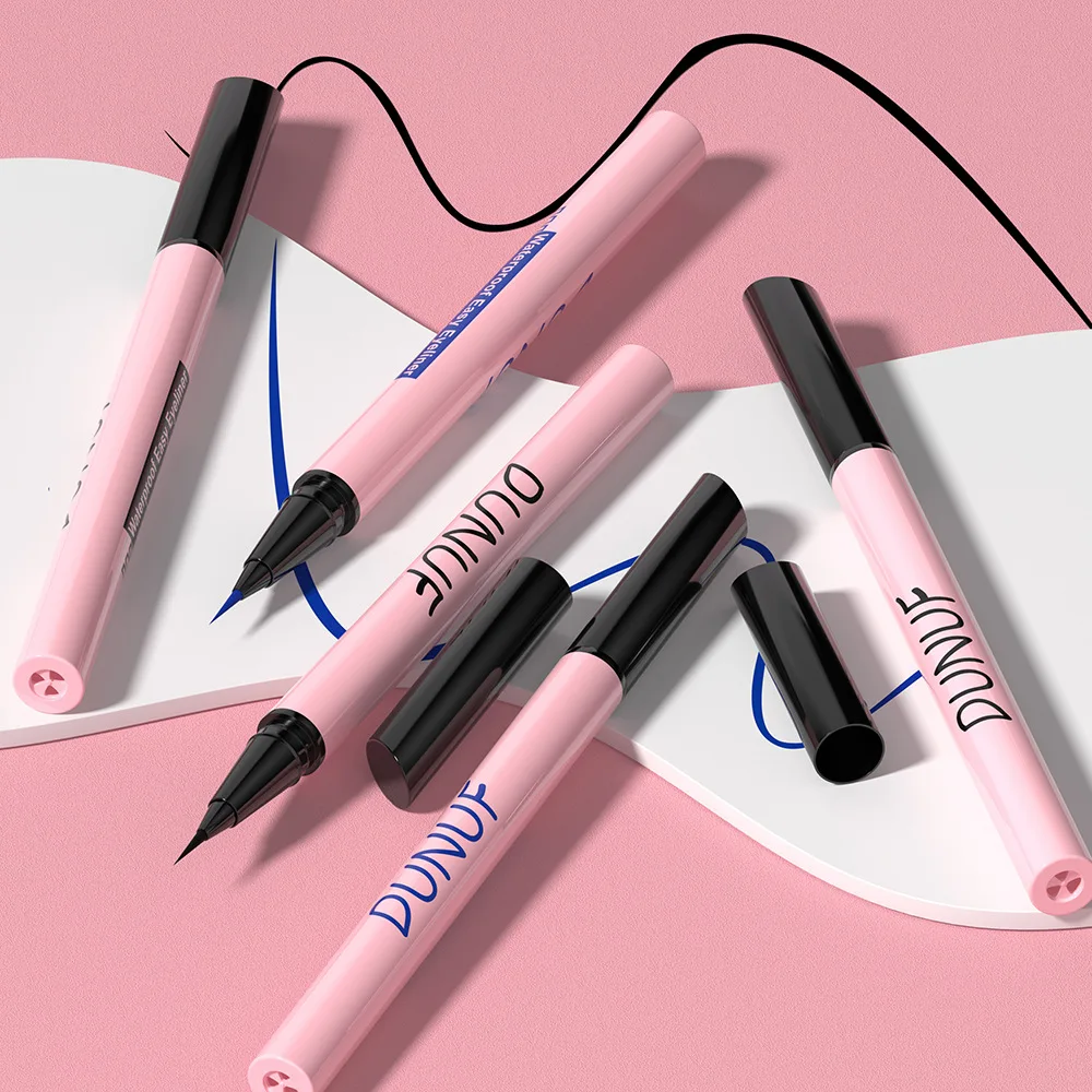 ツーインワンブルースムースリキッドアイライナーアイブロウペンシル両用、初心者向けの細いペン、汚れにくい、アイコスメティック